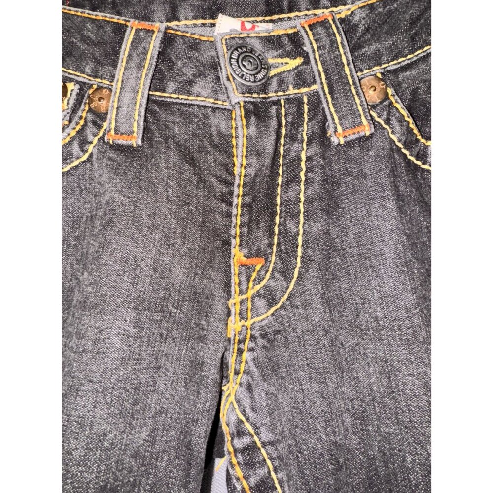 True Religion Dark Wash Low Rise Bootcut Jeans Womens Size 28 USA-Made Denim - Picture 3 of 12